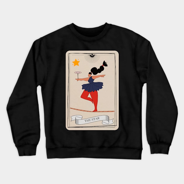 Circus Tarot Crewneck Sweatshirt by Gwraggedann